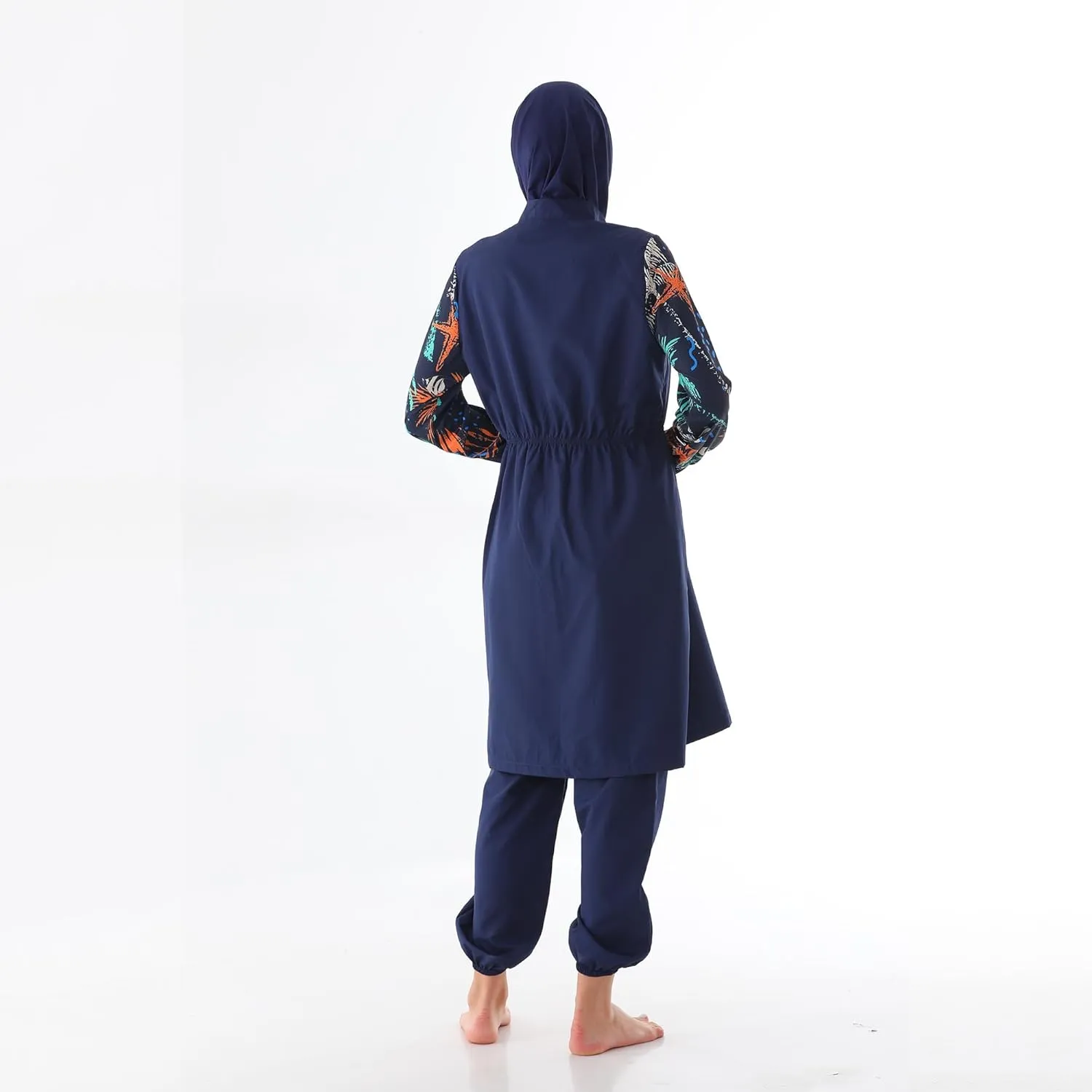 Islamic Long Sleeve Swimsuits for Women Modest Muslim 4 PCS | Full Cover Rash Guard Burkini | Arabic Swimwear
