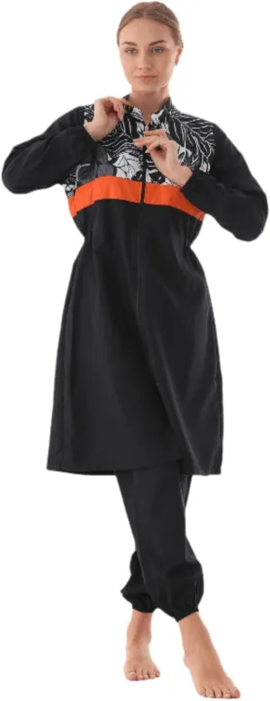 Islamic Long Sleeve Swimsuits for Women Modest Muslim 4 PCS | Full Cover Rash Guard Burkini | Arabic Swimwear