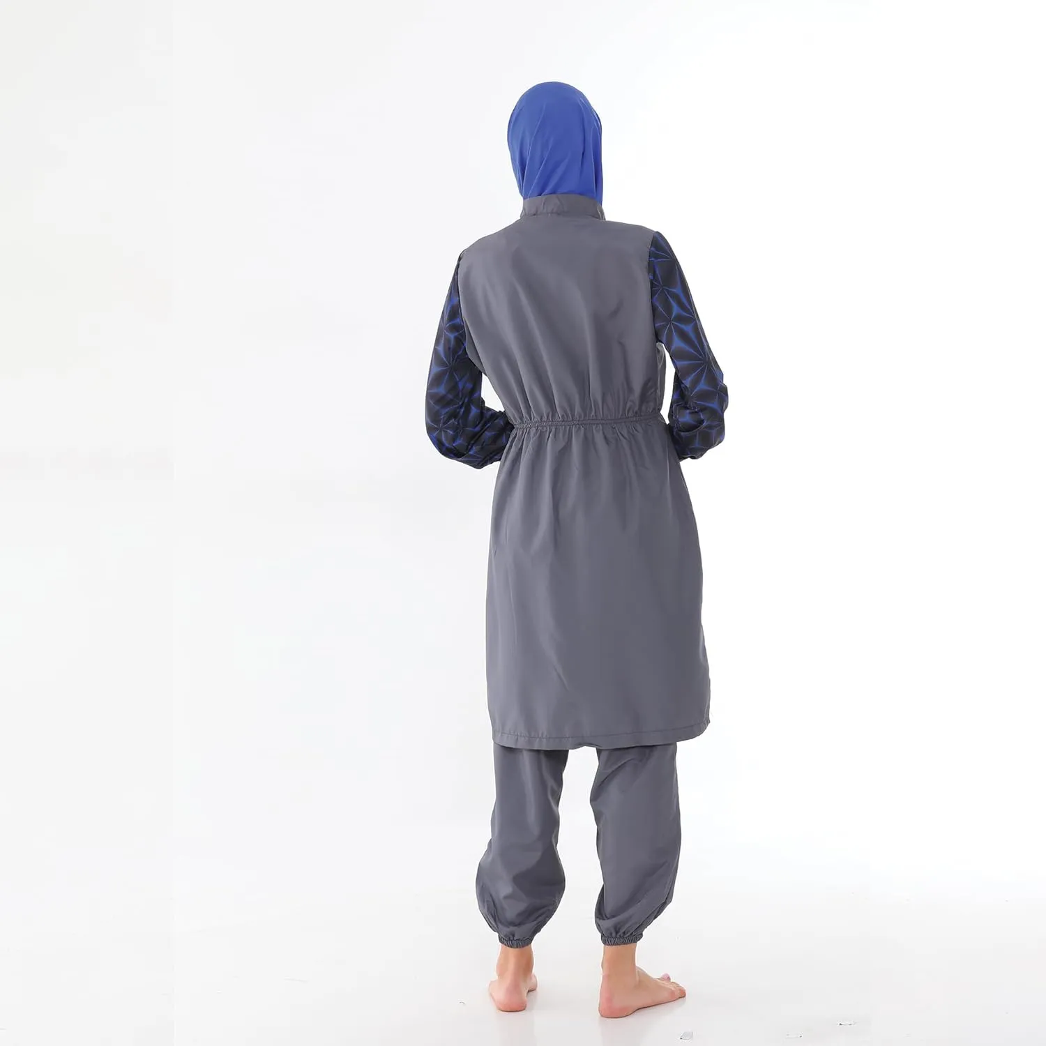 Islamic Long Sleeve Swimsuits for Women Modest Muslim 4 PCS | Full Cover Rash Guard Burkini | Arabic Swimwear