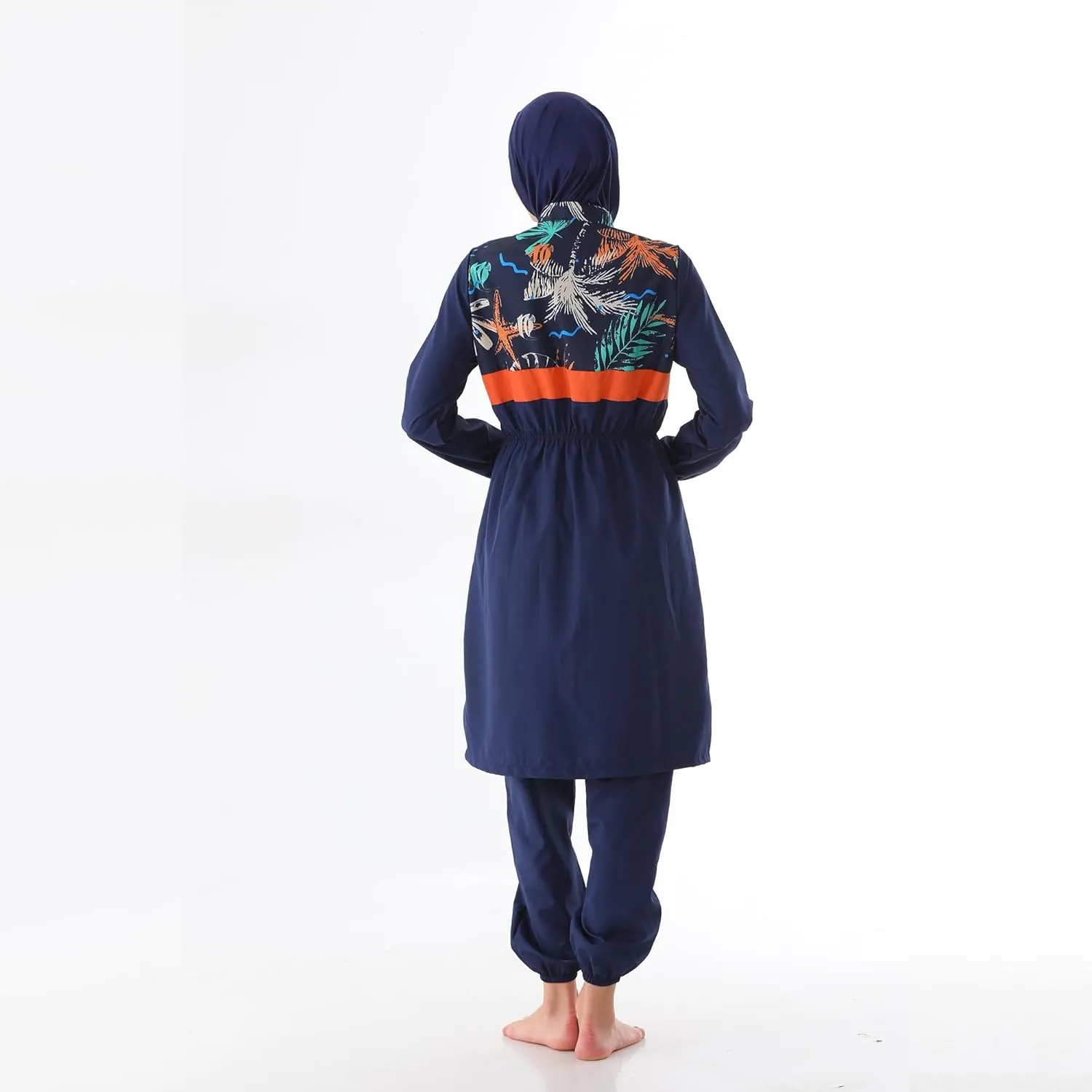 Islamic Long Sleeve Swimsuits for Women Modest Muslim 4 PCS | Full Cover Rash Guard Burkini | Arabic Swimwear
