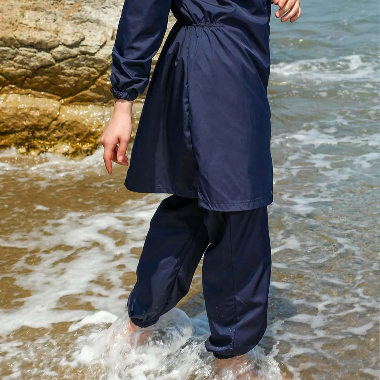 Islamic Long Sleeve Swimsuits for Women Modest Muslim 4 PCS | Full Cover Rash Guard Burkini | Arabic Swimwear