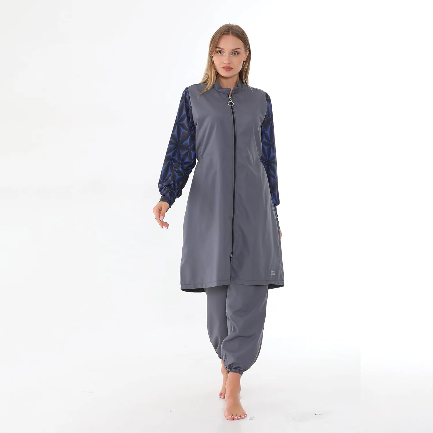 Islamic Long Sleeve Swimsuits for Women Modest Muslim 4 PCS | Full Cover Rash Guard Burkini | Arabic Swimwear