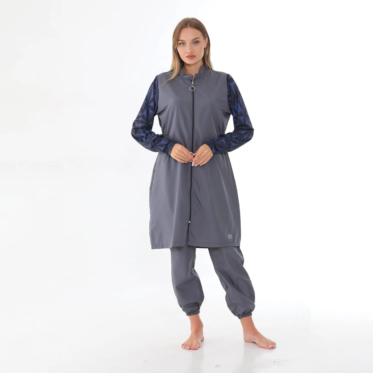 Islamic Long Sleeve Swimsuits for Women Modest Muslim 4 PCS | Full Cover Rash Guard Burkini | Arabic Swimwear
