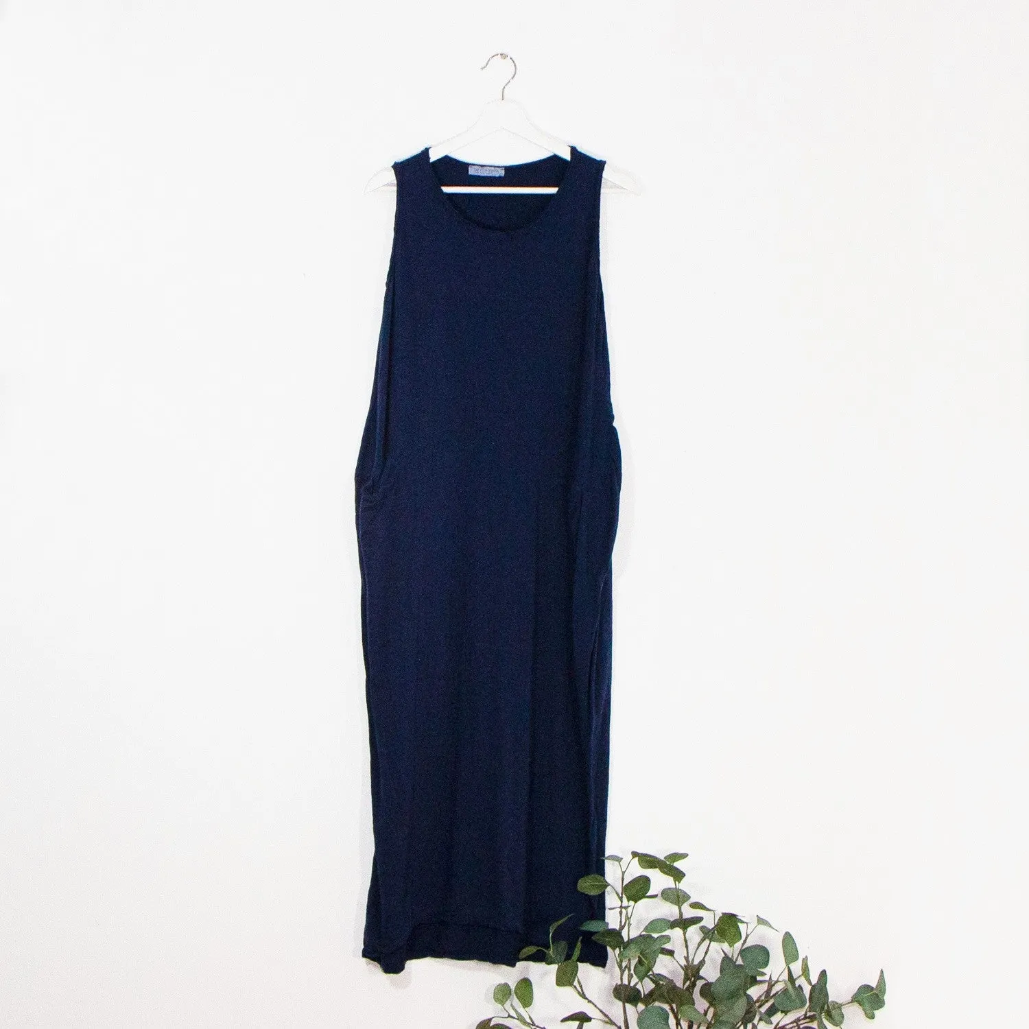 Jersey fabric cover up dress with pockets