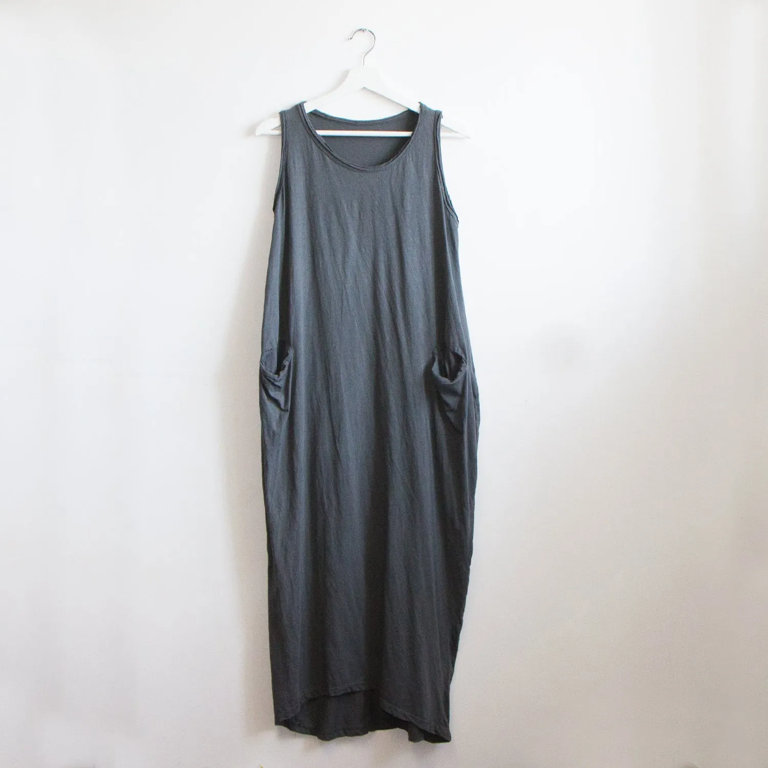 Jersey fabric cover up dress with pockets