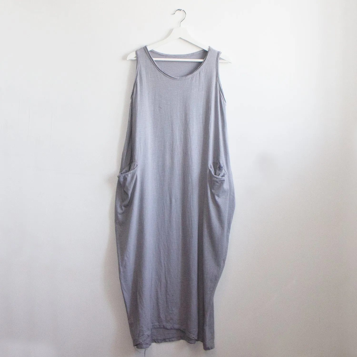 Jersey fabric cover up dress with pockets