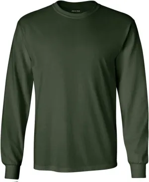 Joe's USA Men's Long Sleeve Heavyweight Cotton T-Shirts in Regular, Big & Tall