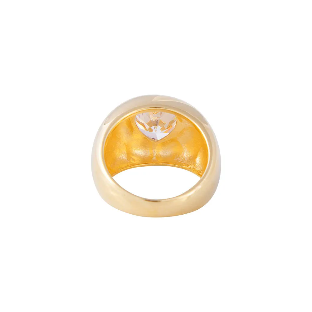 JUMBO HEART DOME RING