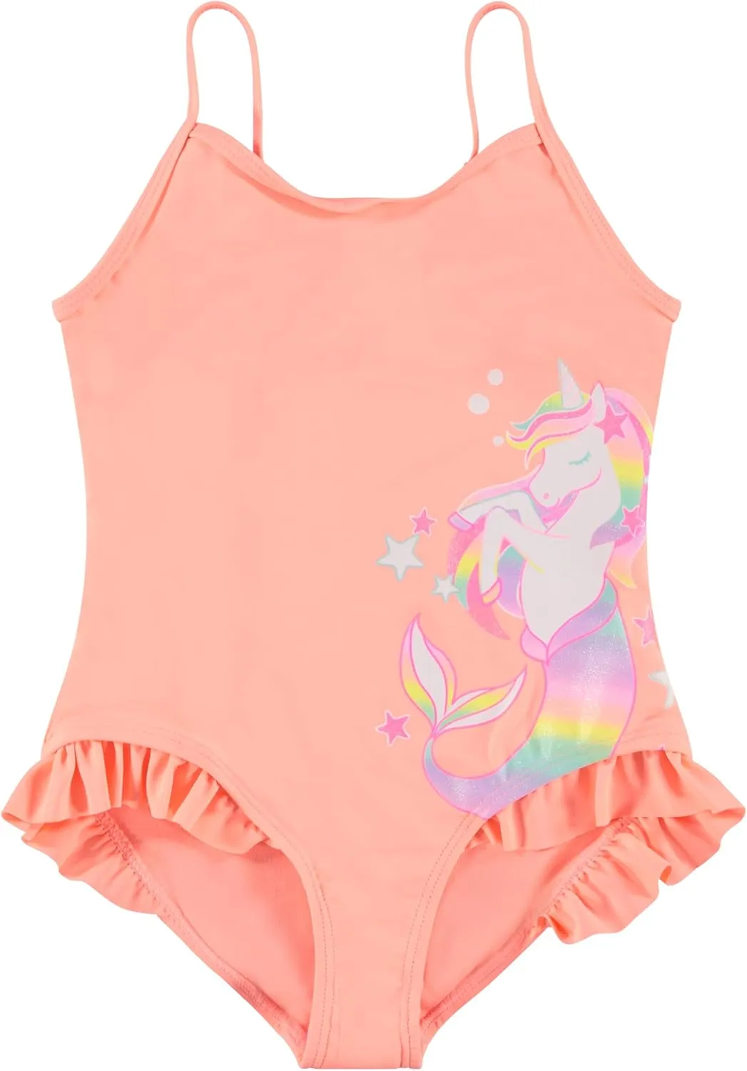 Kids Girls 2 Pack Bathing Suit, Childrens Printed Beach Swimwear