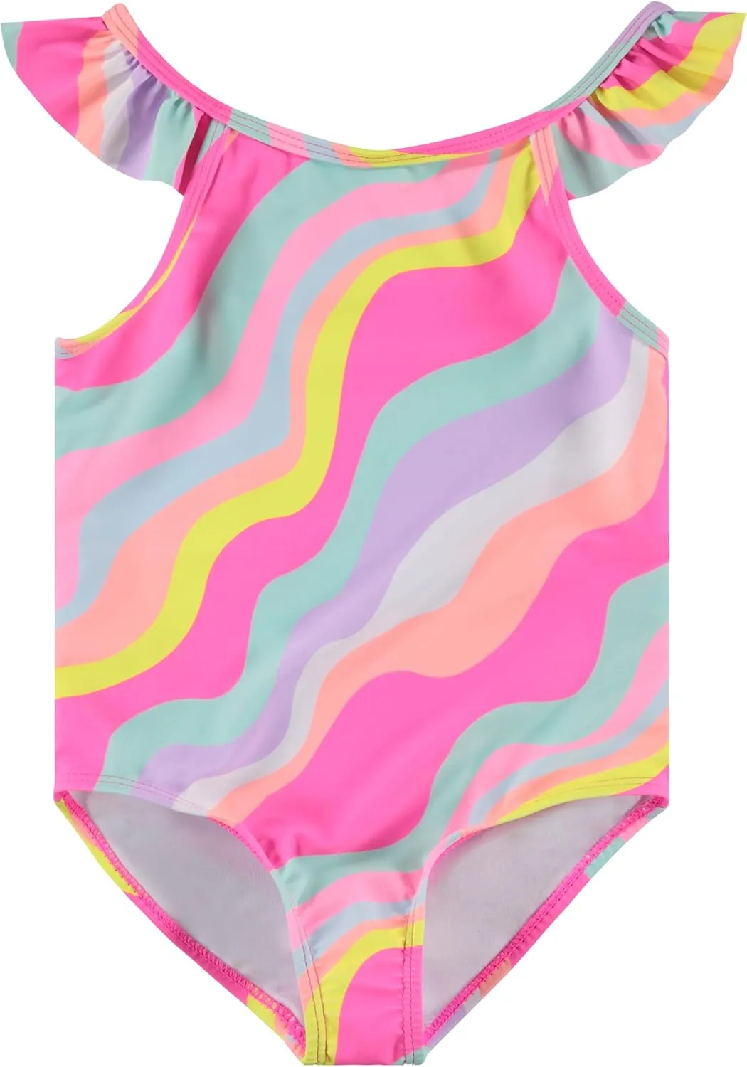 Kids Girls 2 Pack Bathing Suit, Childrens Printed Beach Swimwear