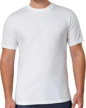 Kirkland Signature Men's Crew Neck T-Shirts 100% Cotton (Pack of 6) (White,Large)