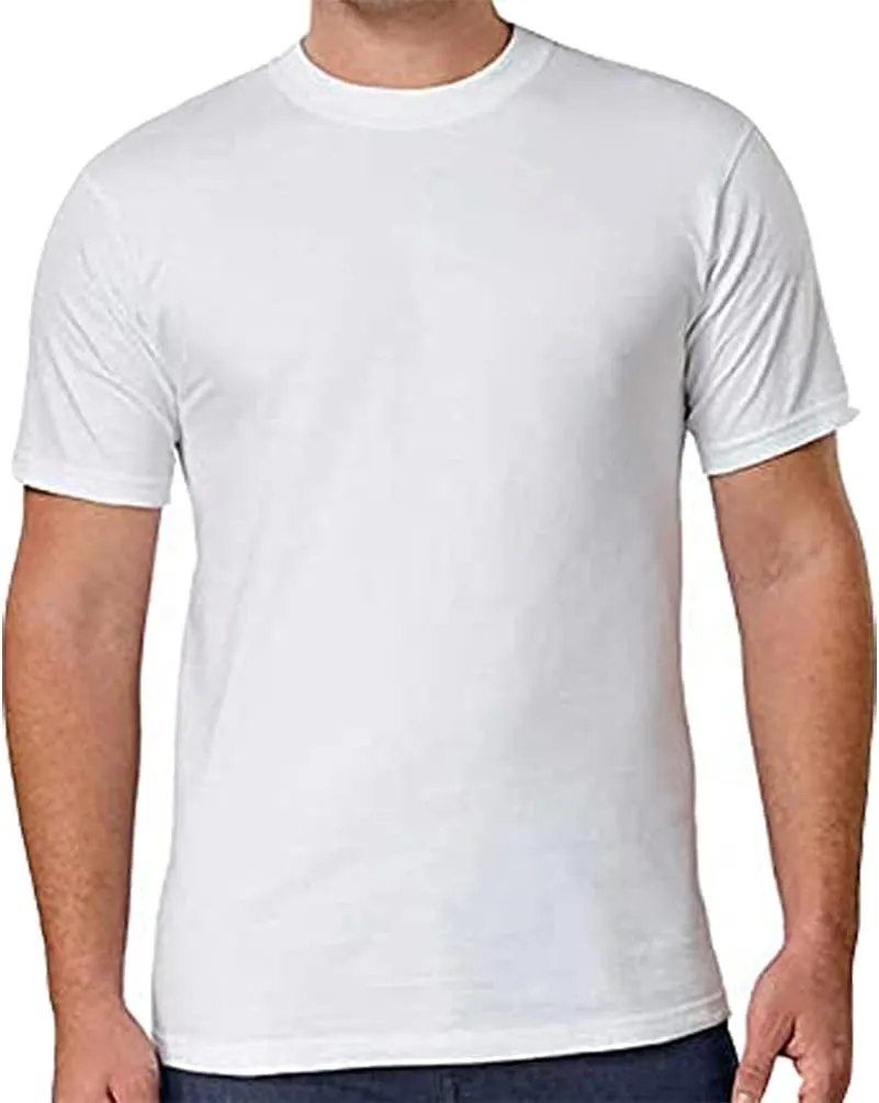 Kirkland Signature Men's Crew Neck T-Shirts 100% Cotton (Pack of 6) (White,Large)