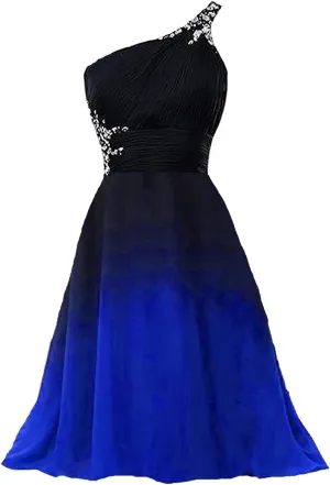 Kivary Beaded Ombre Gradient Chiffon Short Long Prom Evening Homecoming Dresses