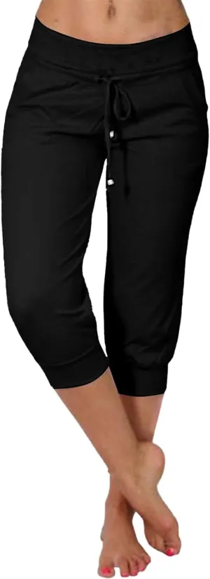 LCMTWX Womens Swim Shorts Cropped Elastic Pants for Women Fashion Casual Fashion Shorts Trousers Solid Ppants Womens Swim
