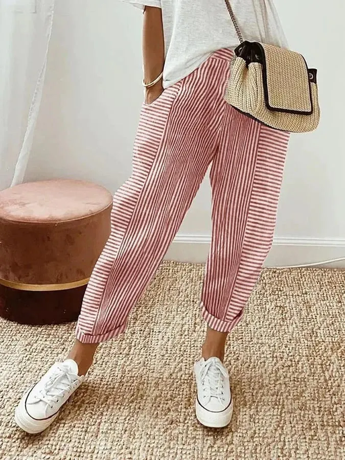 Lore | Stylish Loose-Fit Striped Pants