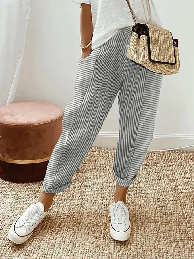 Lore | Stylish Loose-Fit Striped Pants