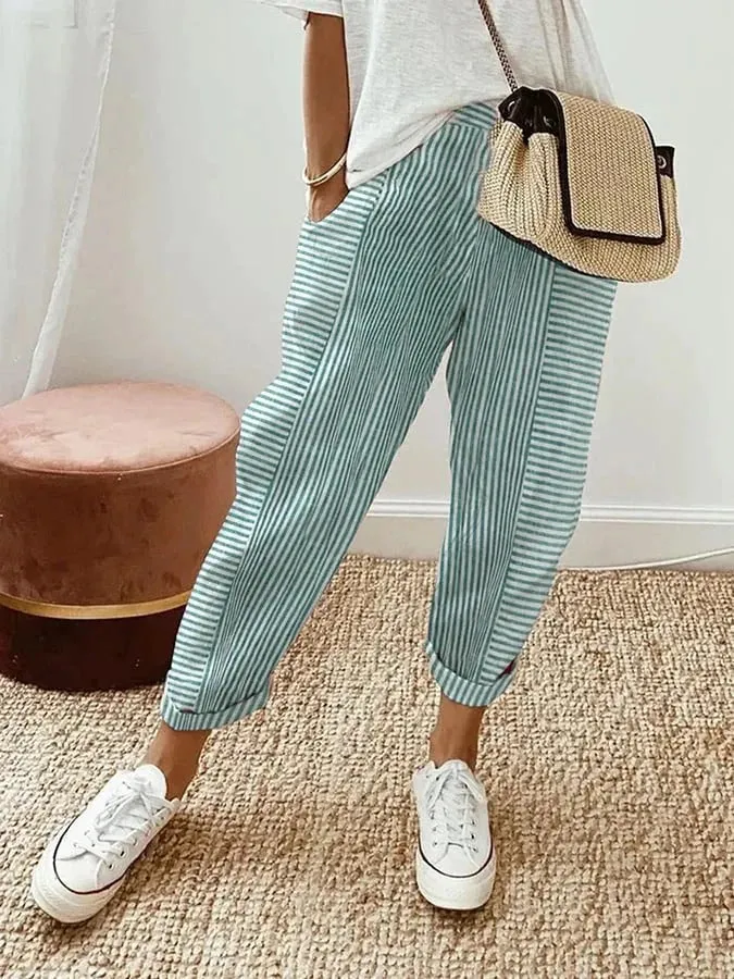 Lore | Stylish Loose-Fit Striped Pants