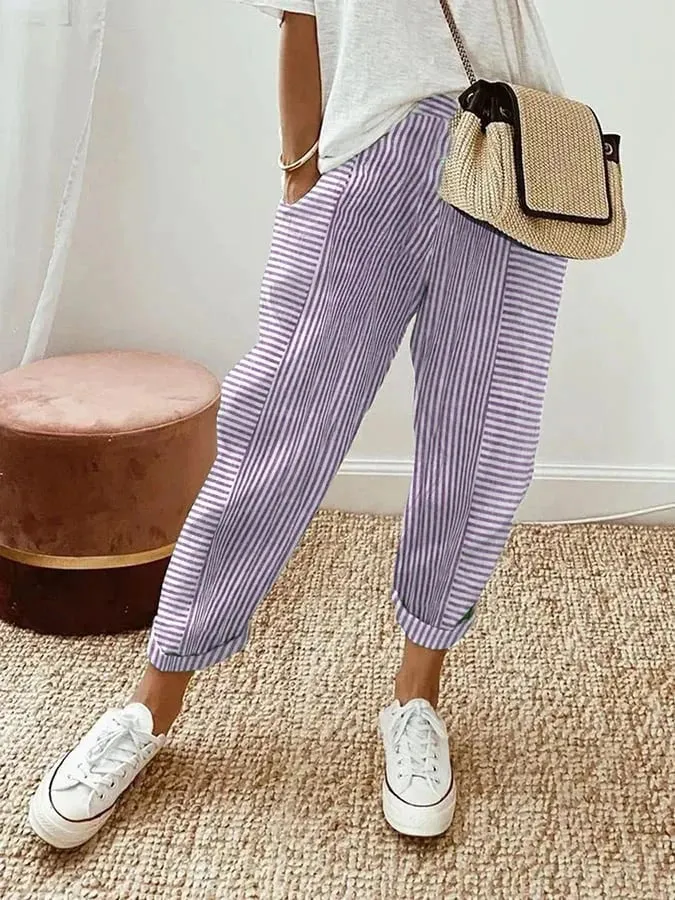 Lore | Stylish Loose-Fit Striped Pants