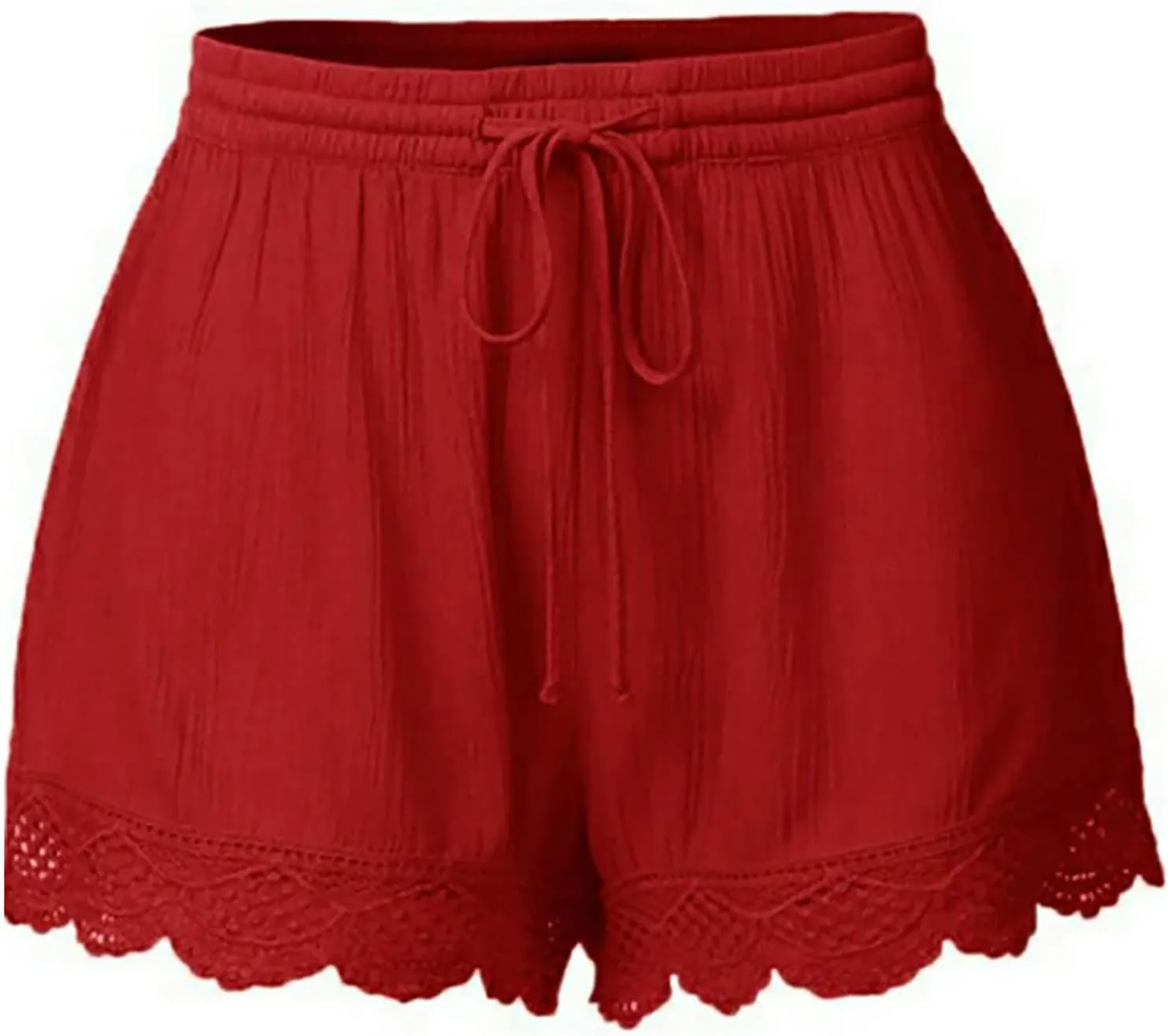 LRMQS Women's Casual Shorts with Pockets, Blue, Size 4X, Plus Size, 5 Inch, Loose Fit, Solid, 2 Pockets, Adult