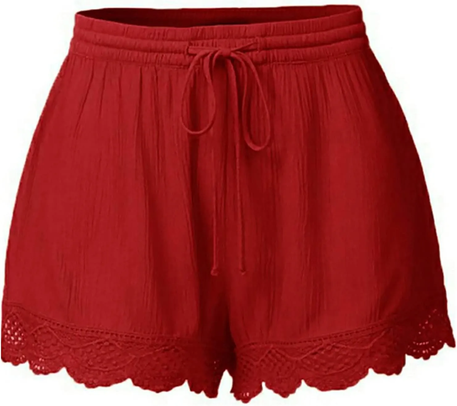 LRMQS Women's Casual Shorts with Pockets, Blue, Size 4X, Plus Size, 5 Inch, Loose Fit, Solid, 2 Pockets, Adult