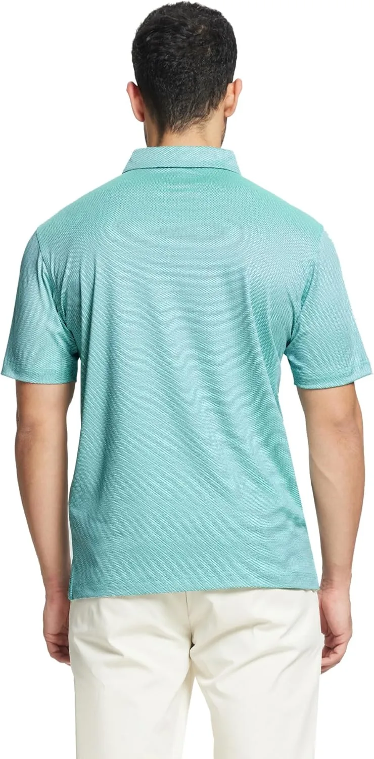 M MAELREG Golf Shirts for Men Dry fit Sports Jacquard Lightweight Performance Texture Short Sleeve Collared Polo Shirts