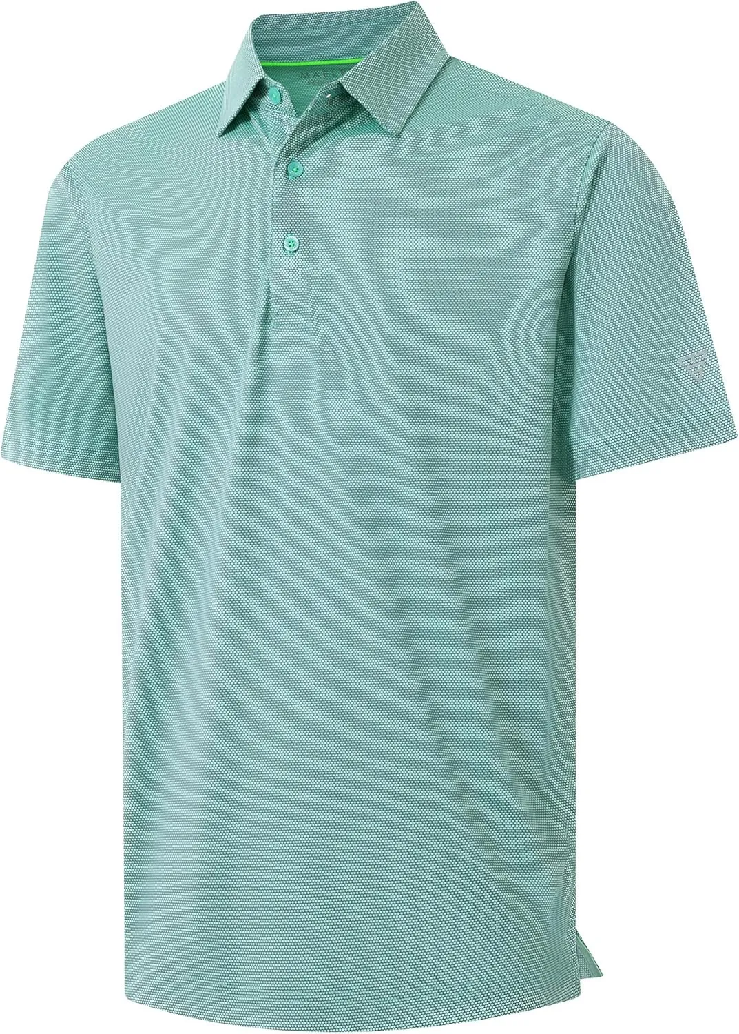 M MAELREG Golf Shirts for Men Dry fit Sports Jacquard Lightweight Performance Texture Short Sleeve Collared Polo Shirts