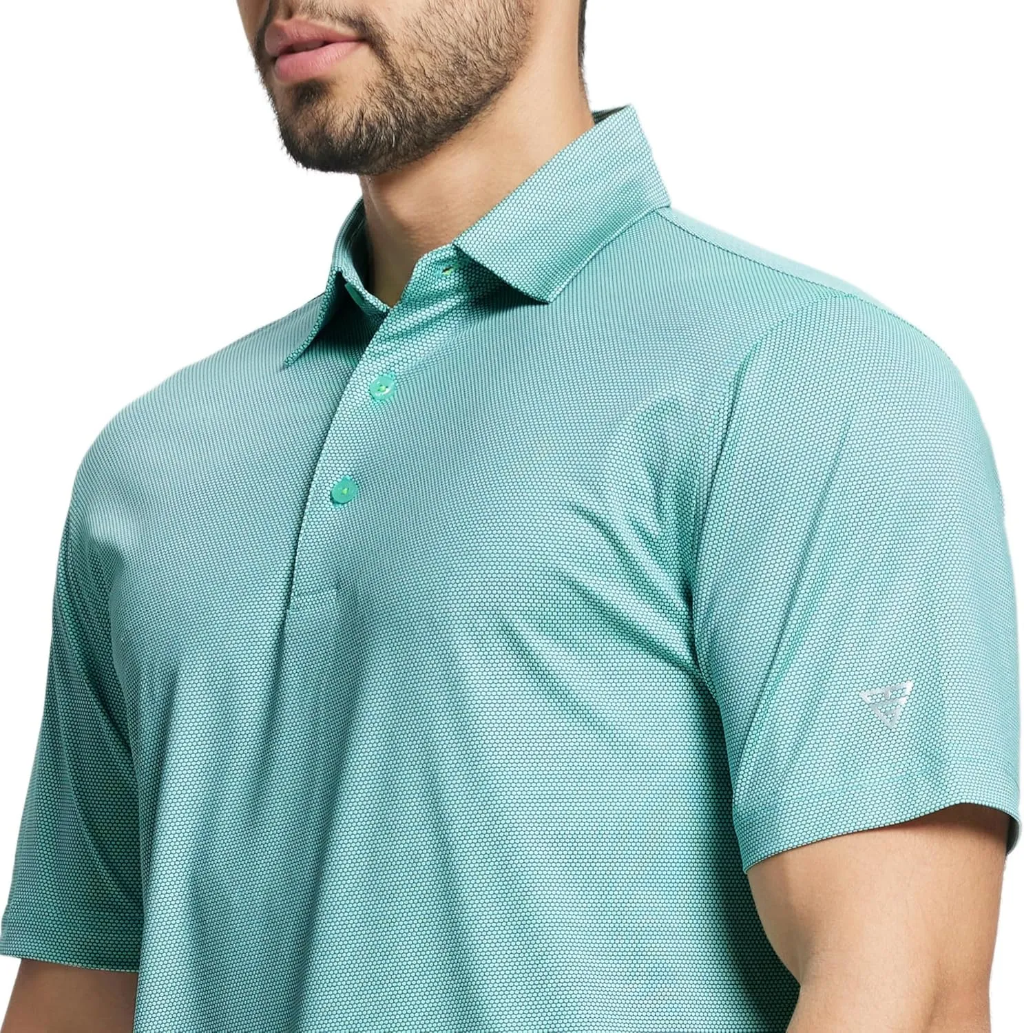 M MAELREG Golf Shirts for Men Dry fit Sports Jacquard Lightweight Performance Texture Short Sleeve Collared Polo Shirts