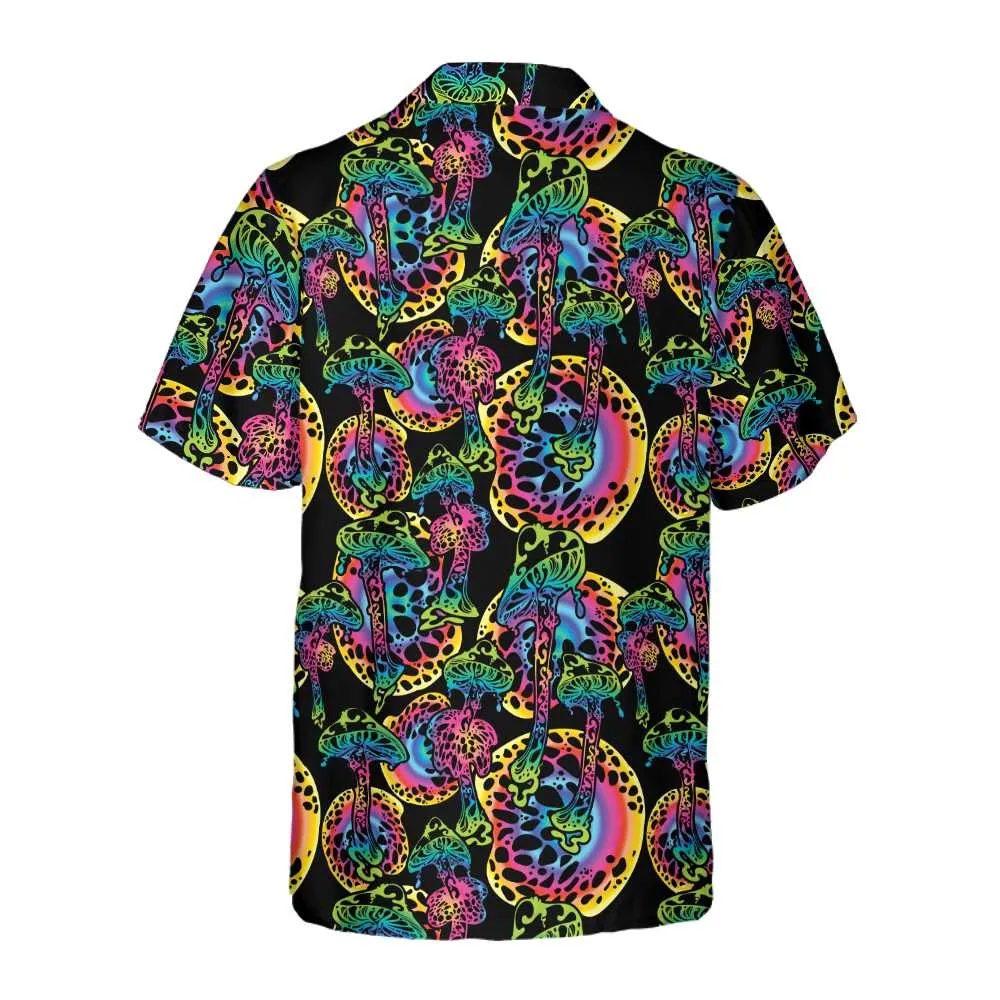 Magic Mushrooms Seamless Pattern Hawaiian Shirt, Unique Mushroom Shirt, Mushroom Print Shirt