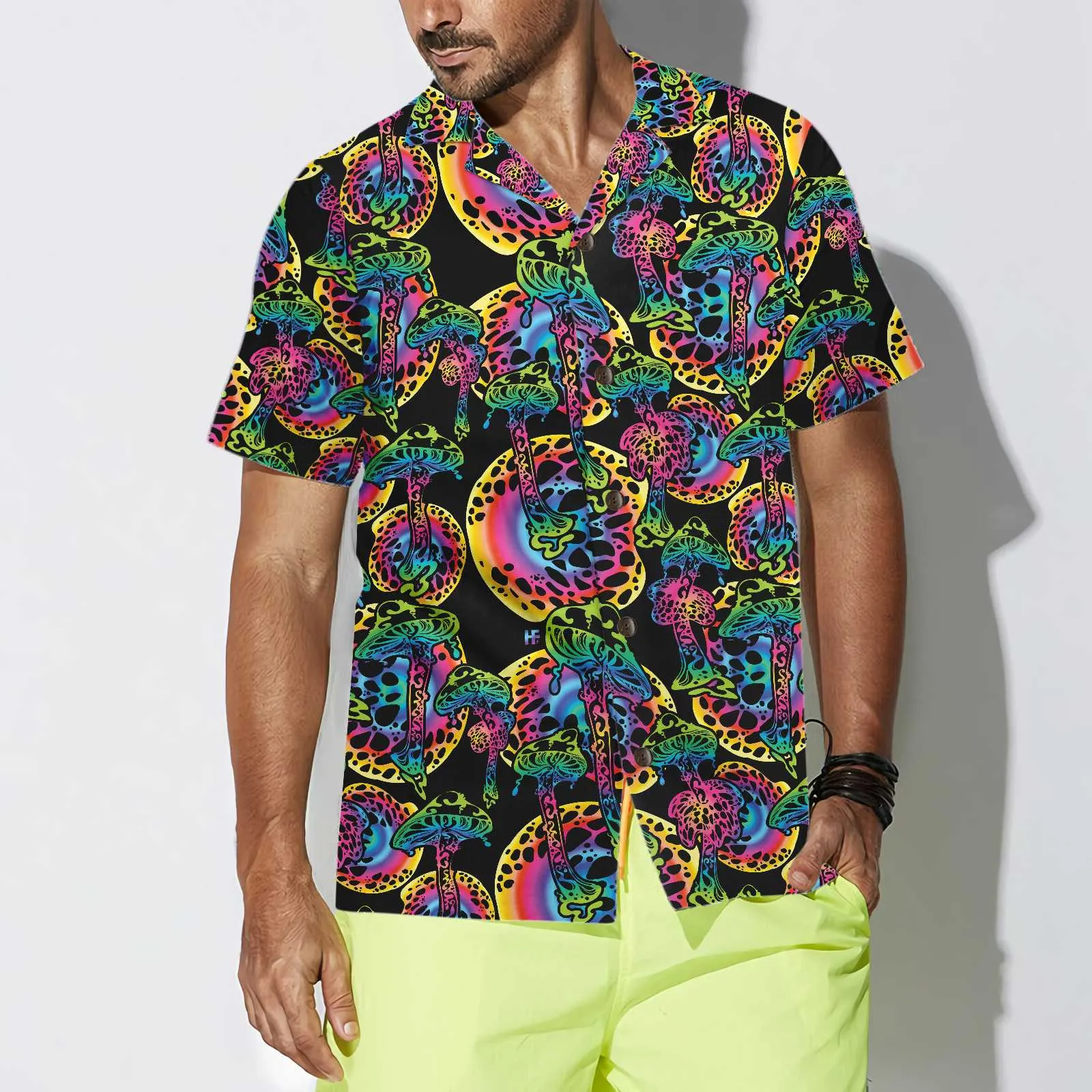 Magic Mushrooms Seamless Pattern Hawaiian Shirt, Unique Mushroom Shirt, Mushroom Print Shirt