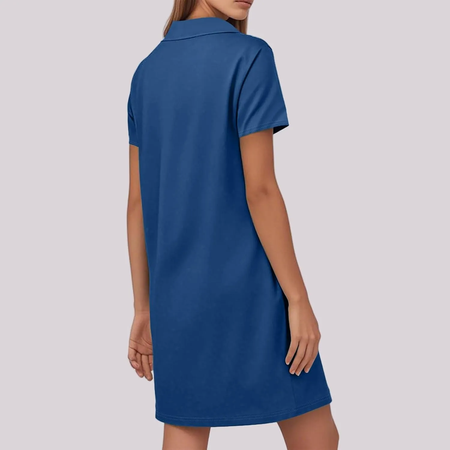 Maxi Dresses for Women 2025 Summer Casual Trendy Short Sleeve V-Neck Solid Color Flowy Dress, S-2XL