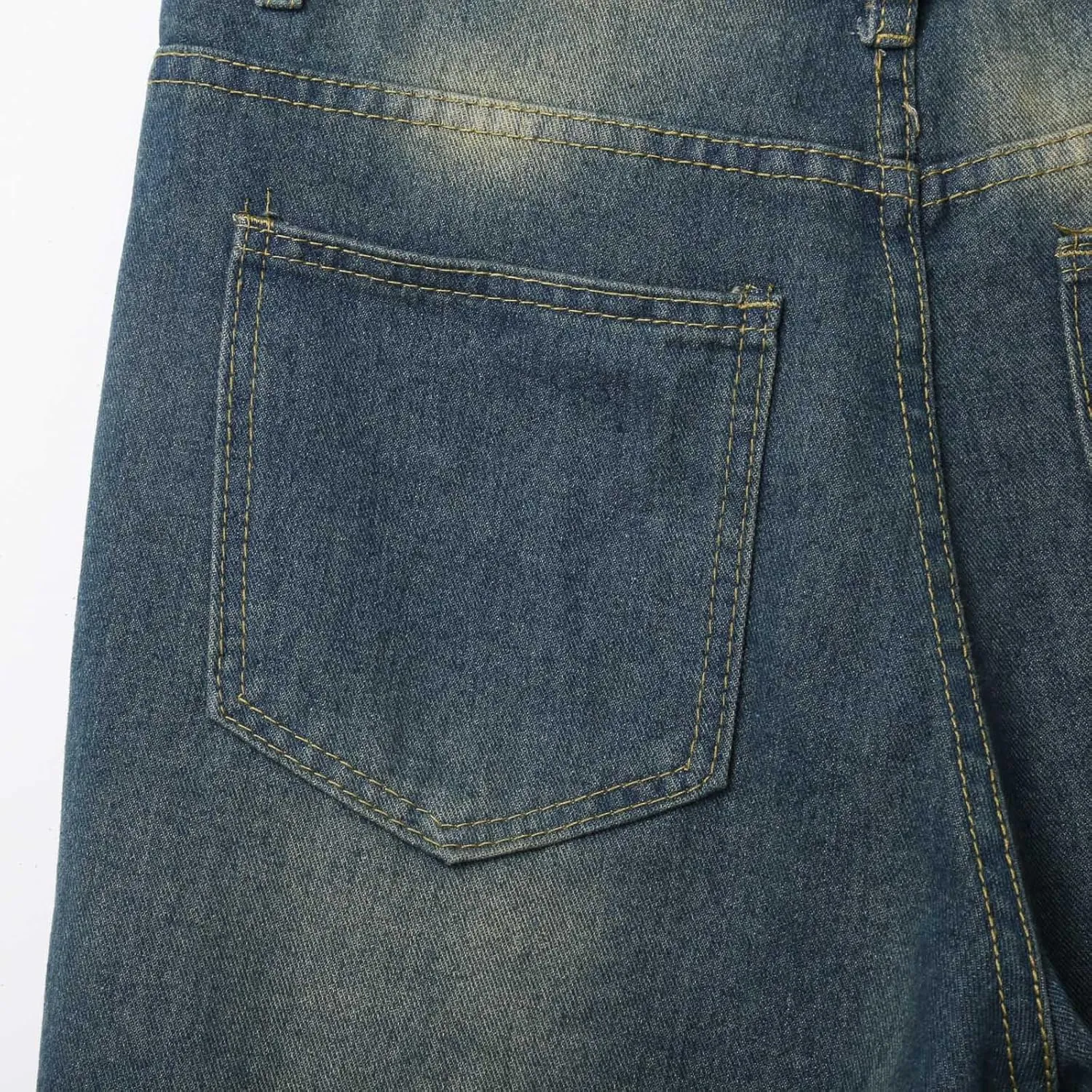 Men Y2K Baggy Jean Shorts Summer Casual Hip Hop Aesthetic Pants Loose Fit Denim Shorts with Pockets Streetwear