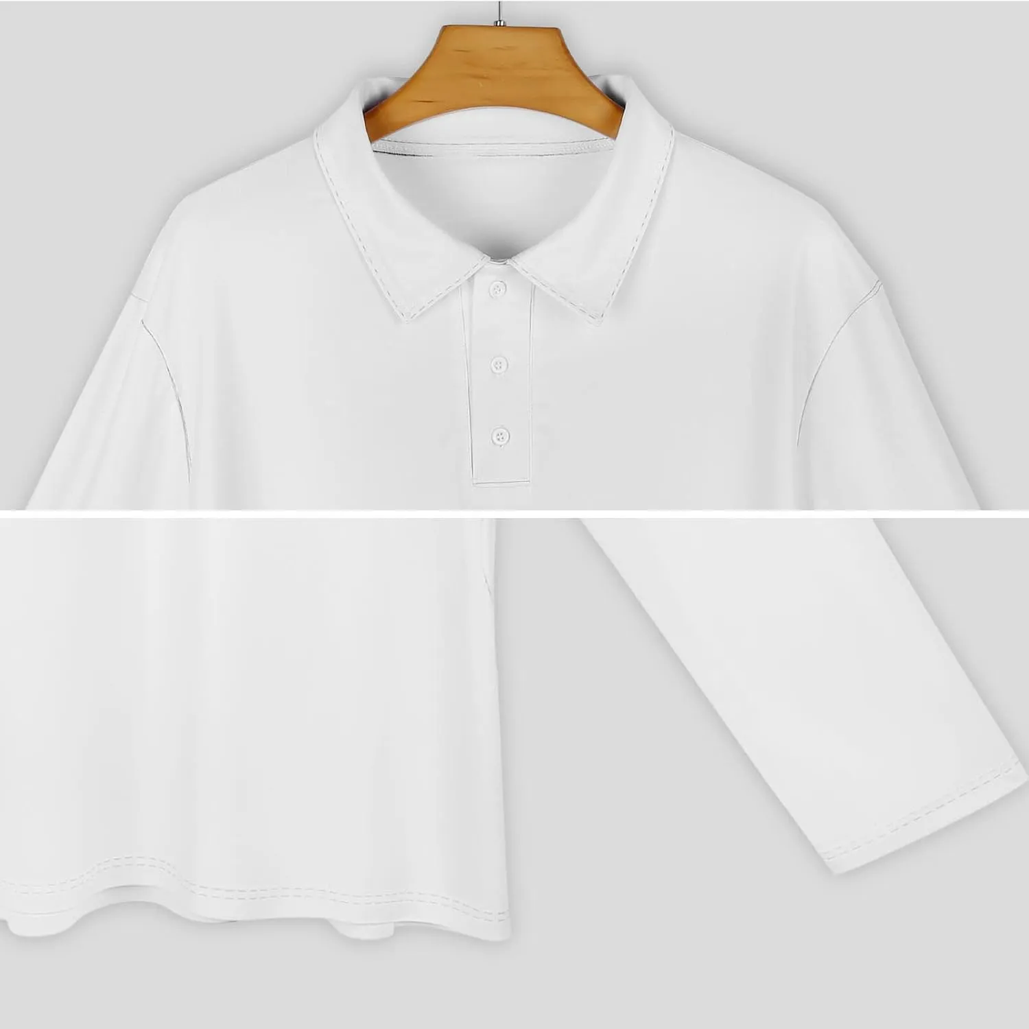 Mens Camouflage Polo Shirts Quick-Dry Moisture Wicking 3D Print Long Sleeve Golf Shirts