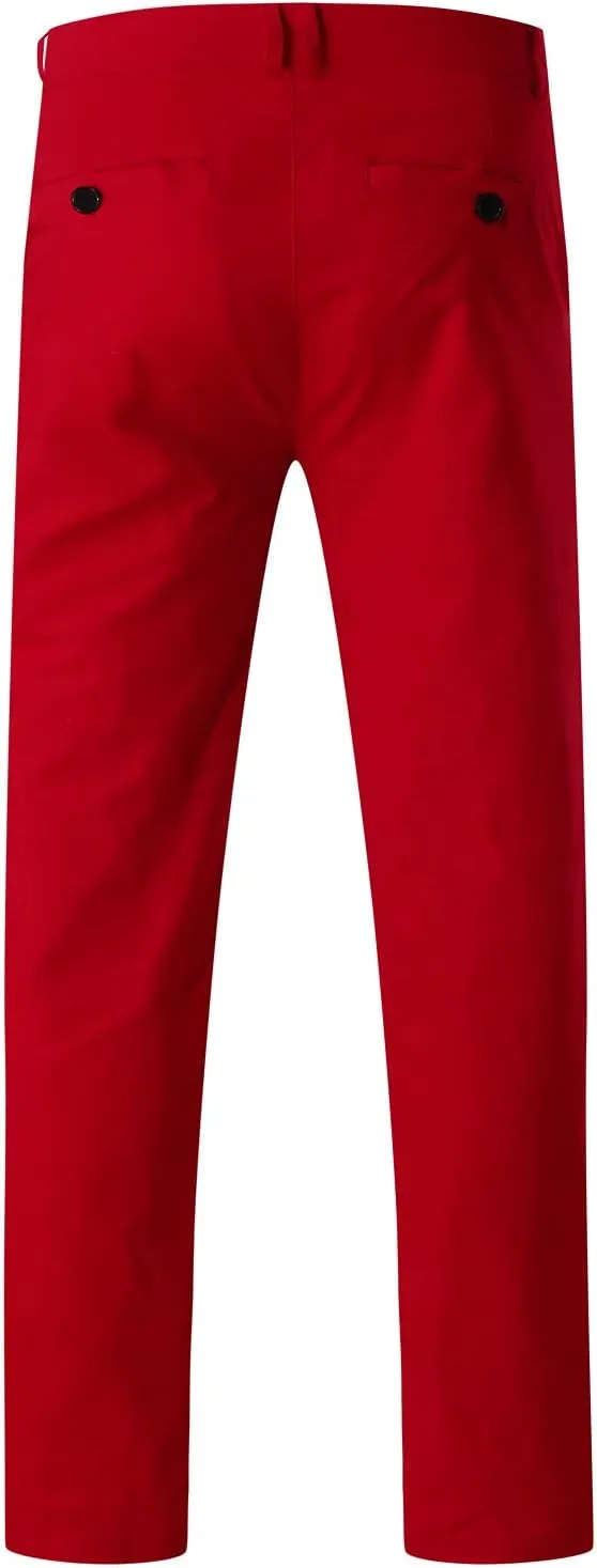 Mens Chinos Slim Fit Pants Flat Front Skinny Straight Leg Dress Pants Stretch Lightweight Comfy Casual Trousers with Pockets