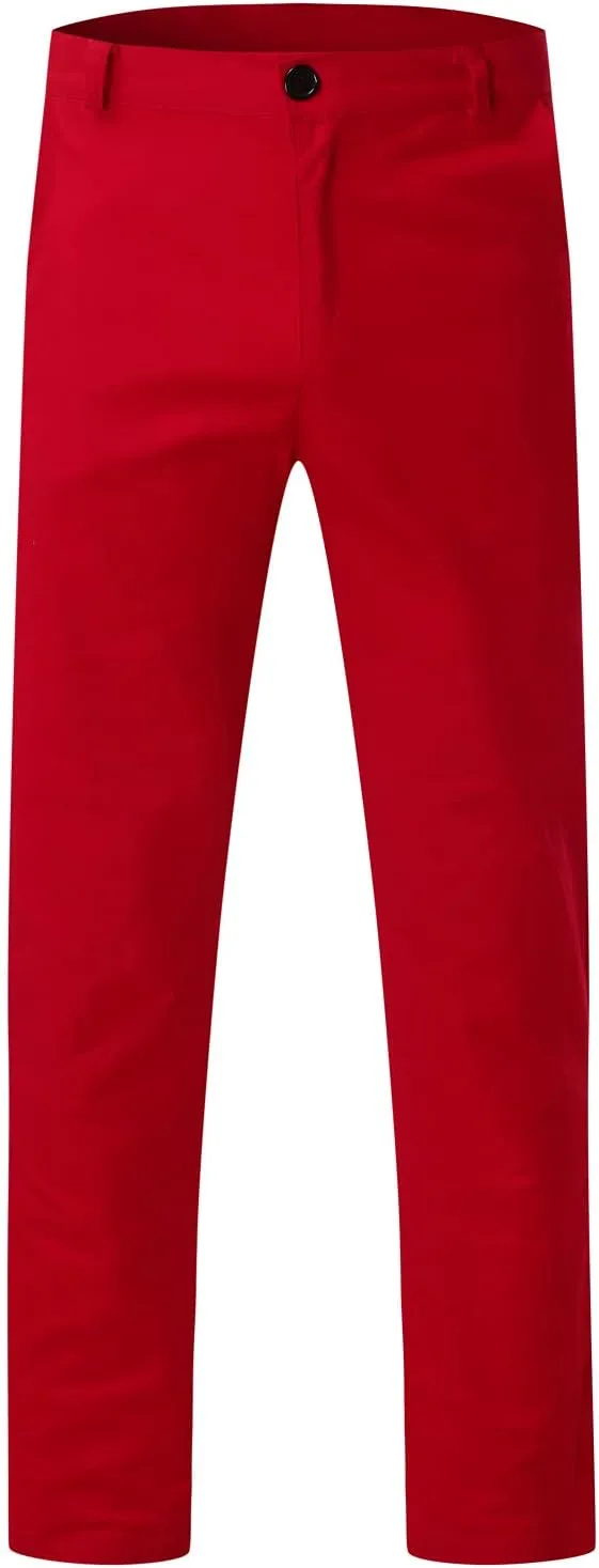 Mens Chinos Slim Fit Pants Flat Front Skinny Straight Leg Dress Pants Stretch Lightweight Comfy Casual Trousers with Pockets