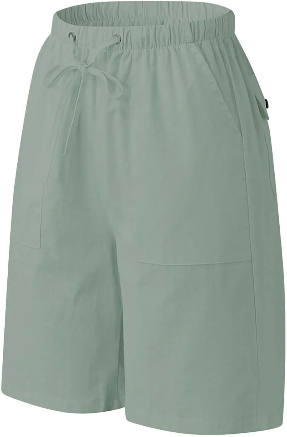 Mens Dressy Casual Shorts Summer Loose Fit Lightweight Plus Size Drawstring Sports Pants Solid Combat Leisure Vacation Shorts
