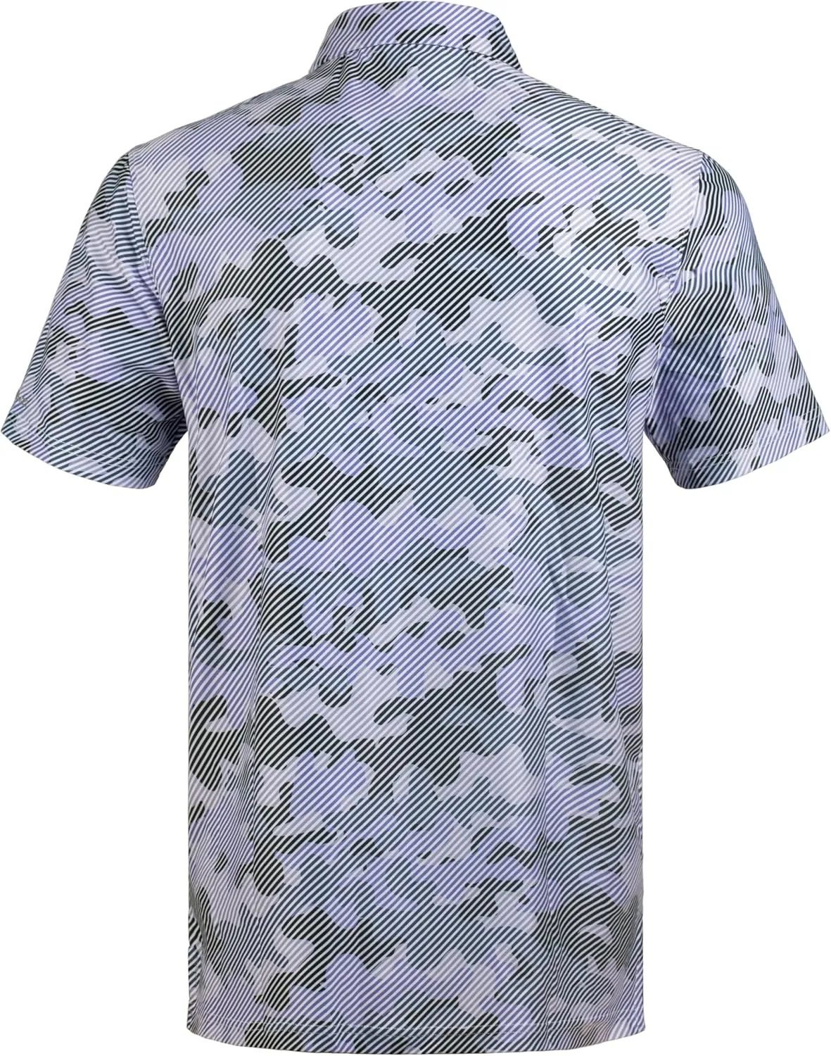 Men's Golf Shirts Short Sleeve Moisture Wicking Print Patterns Collared Performance Polo Golf Shirts for Men Dry Fit