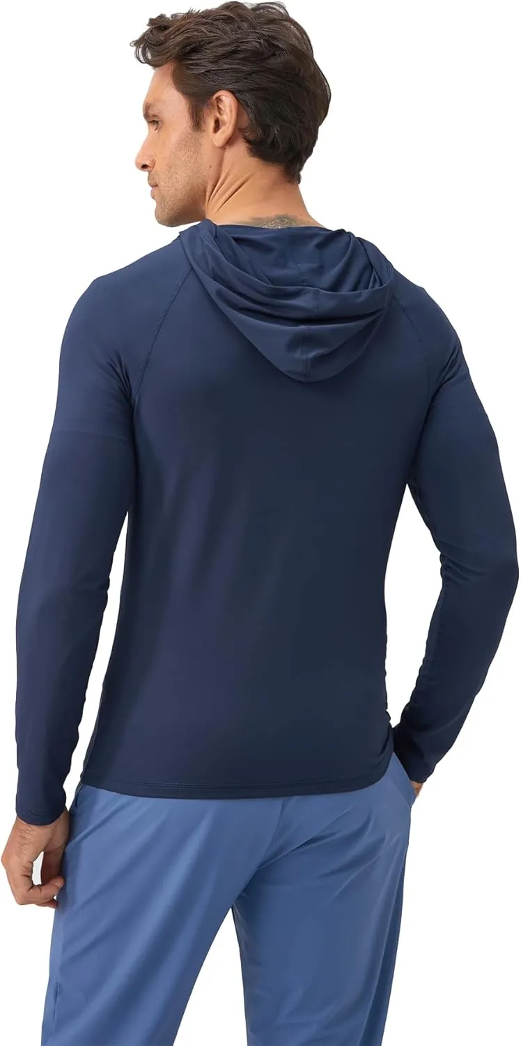 Men's Quick-Dry Hoodies Running Sweatshirt Slim Fit Zip Up Fitness Gym T Shirts