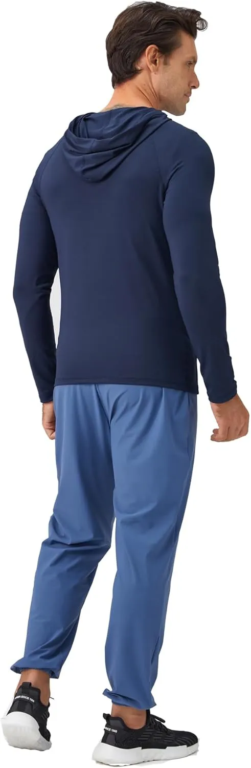 Men's Quick-Dry Hoodies Running Sweatshirt Slim Fit Zip Up Fitness Gym T Shirts