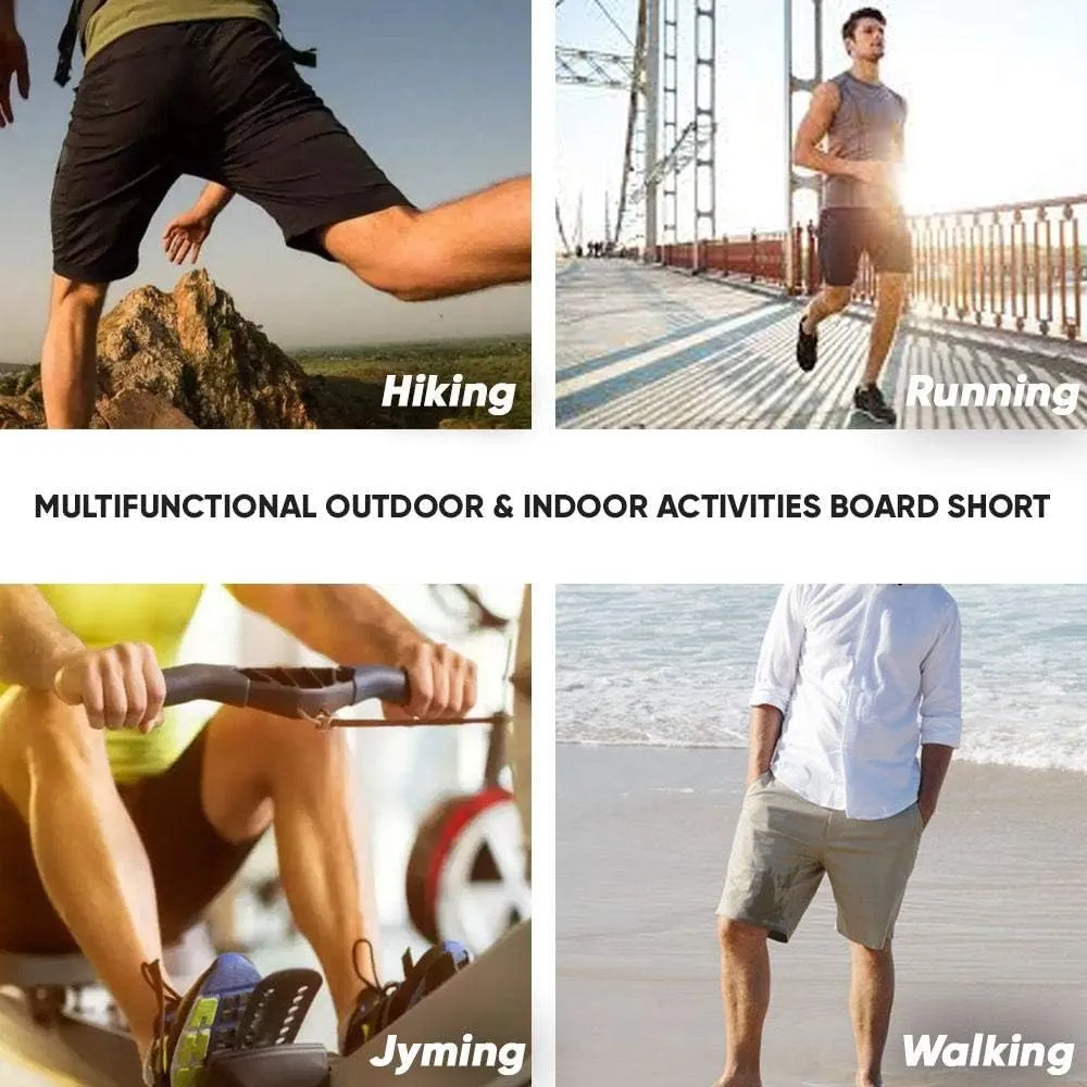 Mens Shorts for Men, Hybrid Casual Golf Dress Flat Front Quick Dry Stretch Board Shorts, Lightweight Chino Short