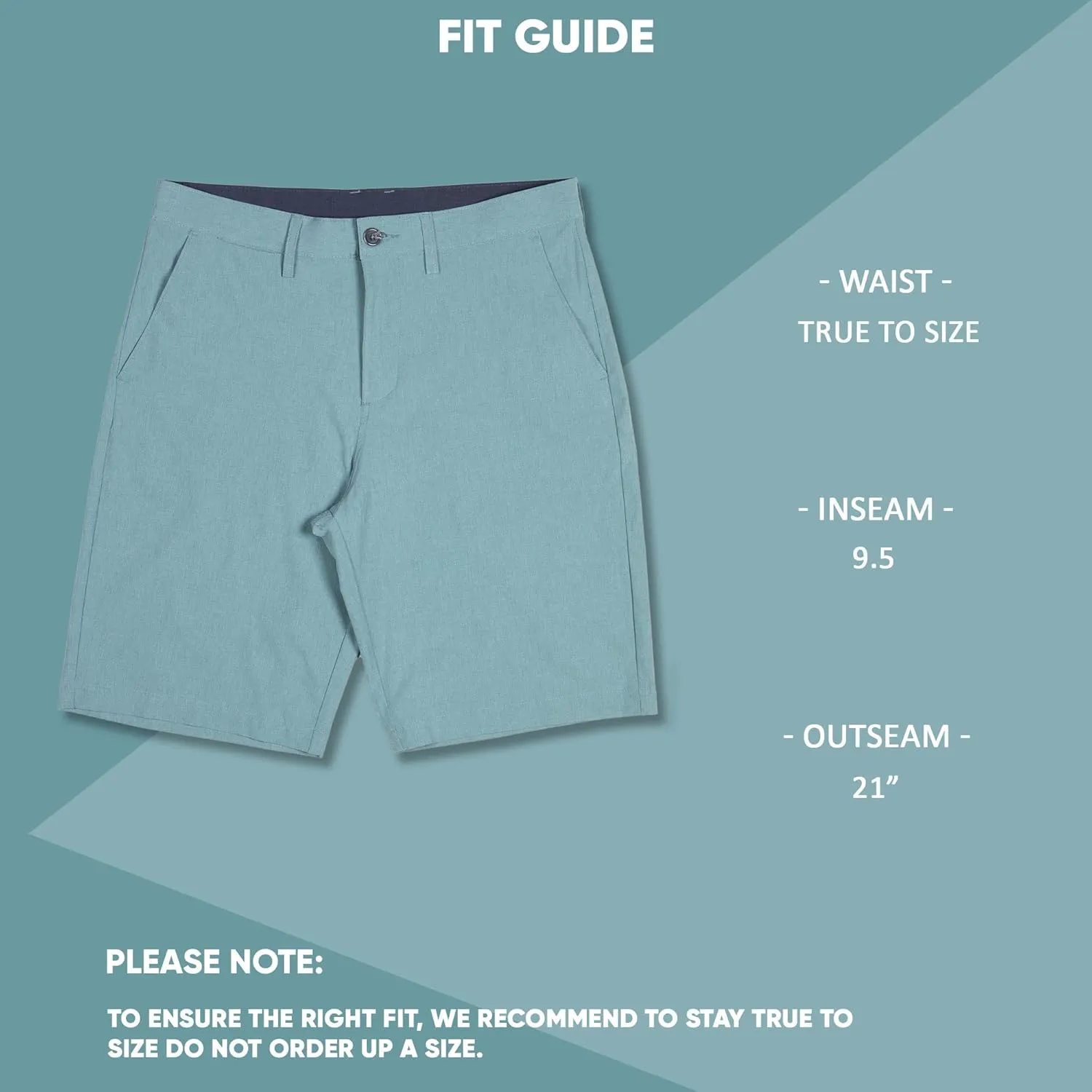 Mens Shorts for Men, Hybrid Casual Golf Dress Flat Front Quick Dry Stretch Board Shorts, Lightweight Chino Short