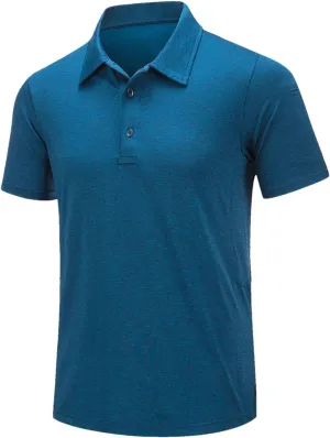 Mens Summer Casual Short Sleeve T-Shirts Golf Tshirts Quick Dry Work Polos Shirt Pullover Tops