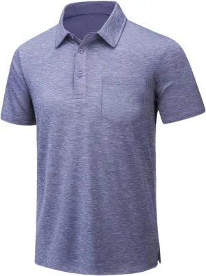 Mens Summer Quick Dry Lightweight Polo T-Shirts Golf Short Sleeve Shirts Sports Tops