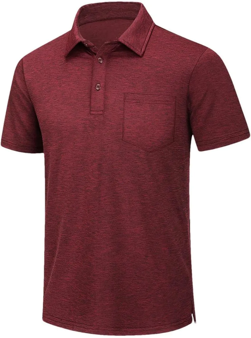 Mens Summer Quick Dry Lightweight T-Shirts Short Sleeve Golf Tennis Shirts Outdoor Running Sports Tops