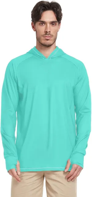 Men's Sun Shirt Hoodie Long Sleeve Mens Sun Shirts UPF 50  Quick-Dry Rashguard for Men Sailing Shirts