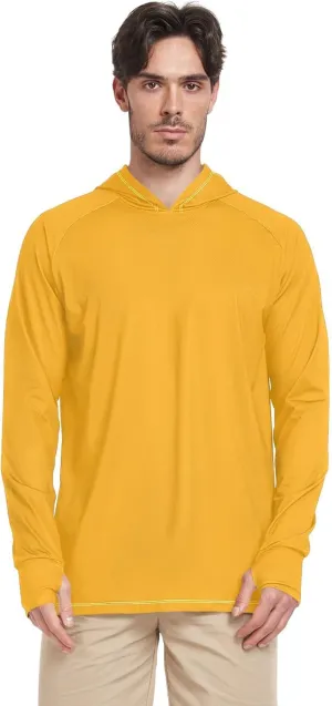 Mens Sun Shirts Protection Long Sleeve UPF 50   Mens Sun Shirts Quick-Dry Rashguard for Men Cooling Hoodies