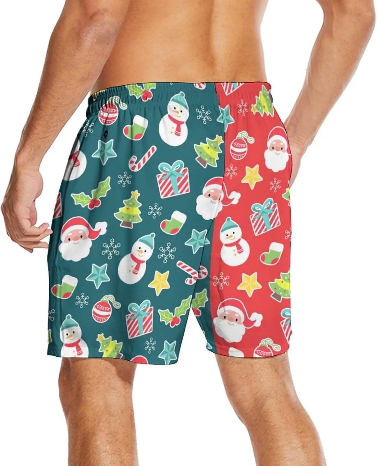 Men's Swim Trunks 7 Inch Inseam with Compression Liner Quick Dry Beach Shorts for Mens Board Shorts Swimwear