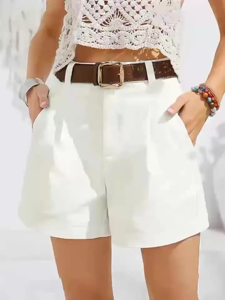 MLANIE - Chic High-Waist Shorts