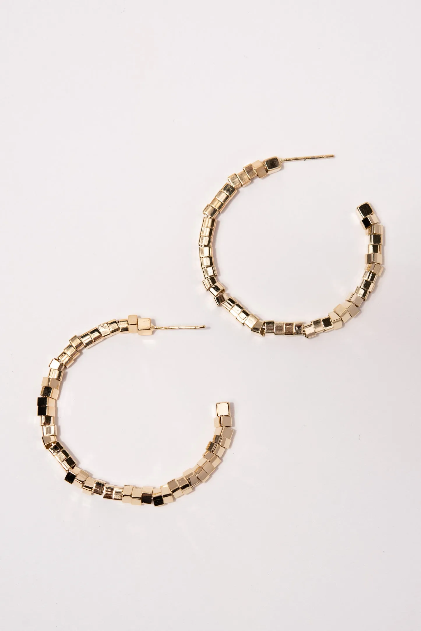 Molly Open Hoop Beaded Earrings