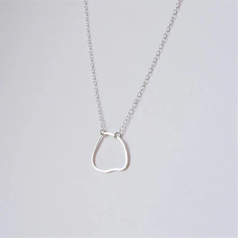 Organic Shape Necklace - Silver