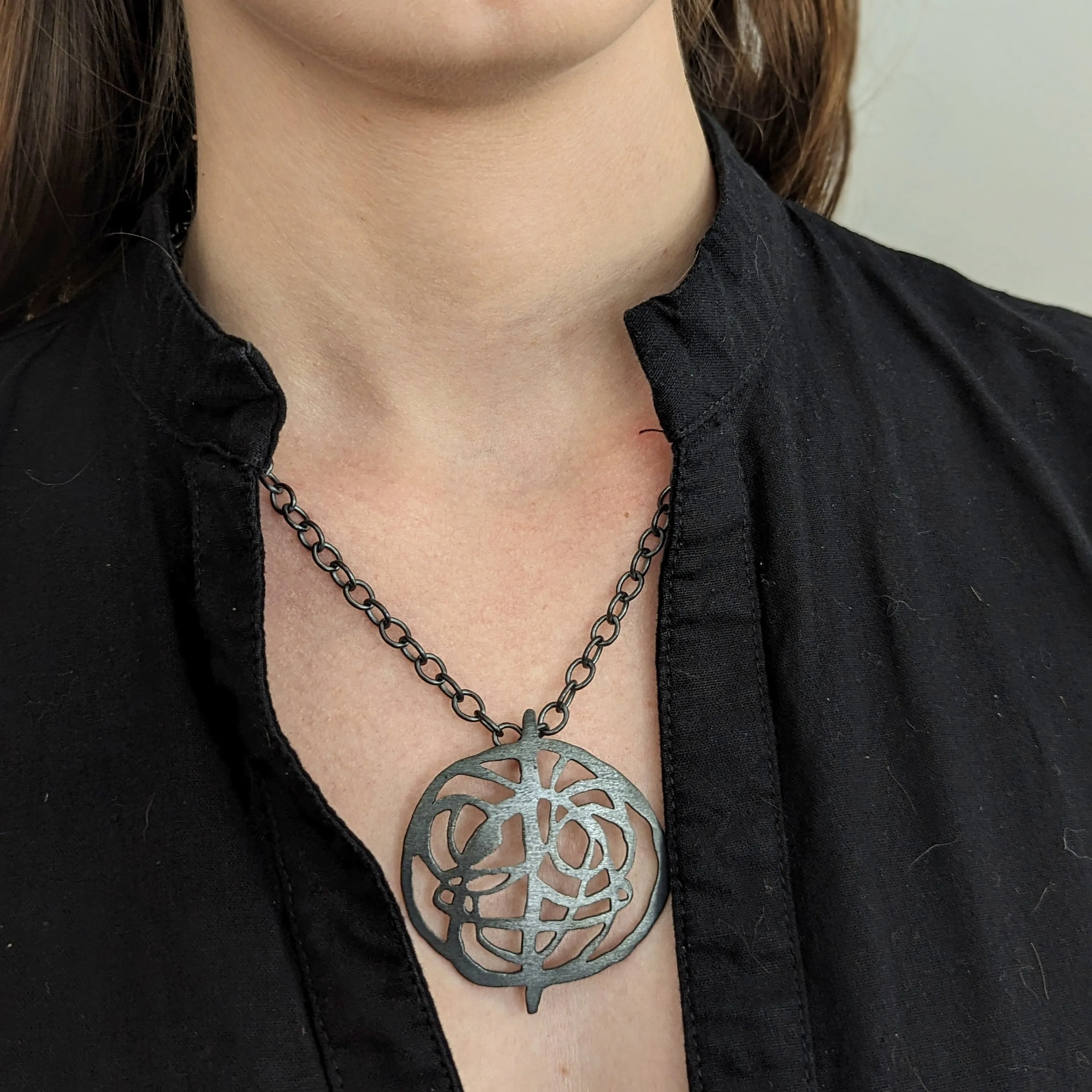 Organic Silver Pendant